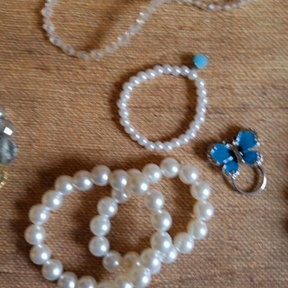 Collection of Fashion jewelry in turquoise and white - pearls and beads - Picture 3 of 6